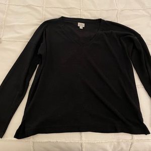 Women’s J.Crew Black V-Neck Sweater